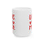 Valentine's Day Mug - Love You Most Hearts Graphic