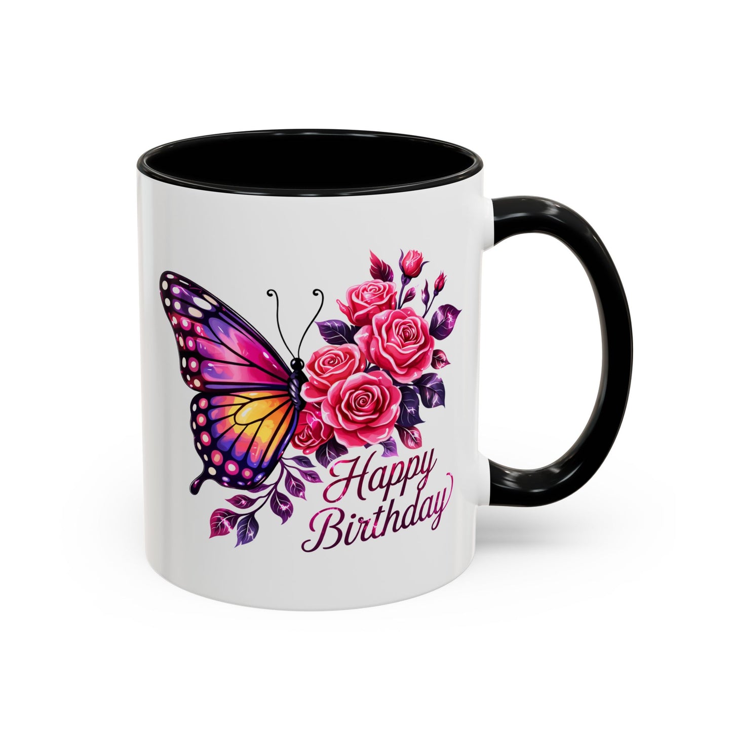 Birthday Mug - Butterfly Flowers
