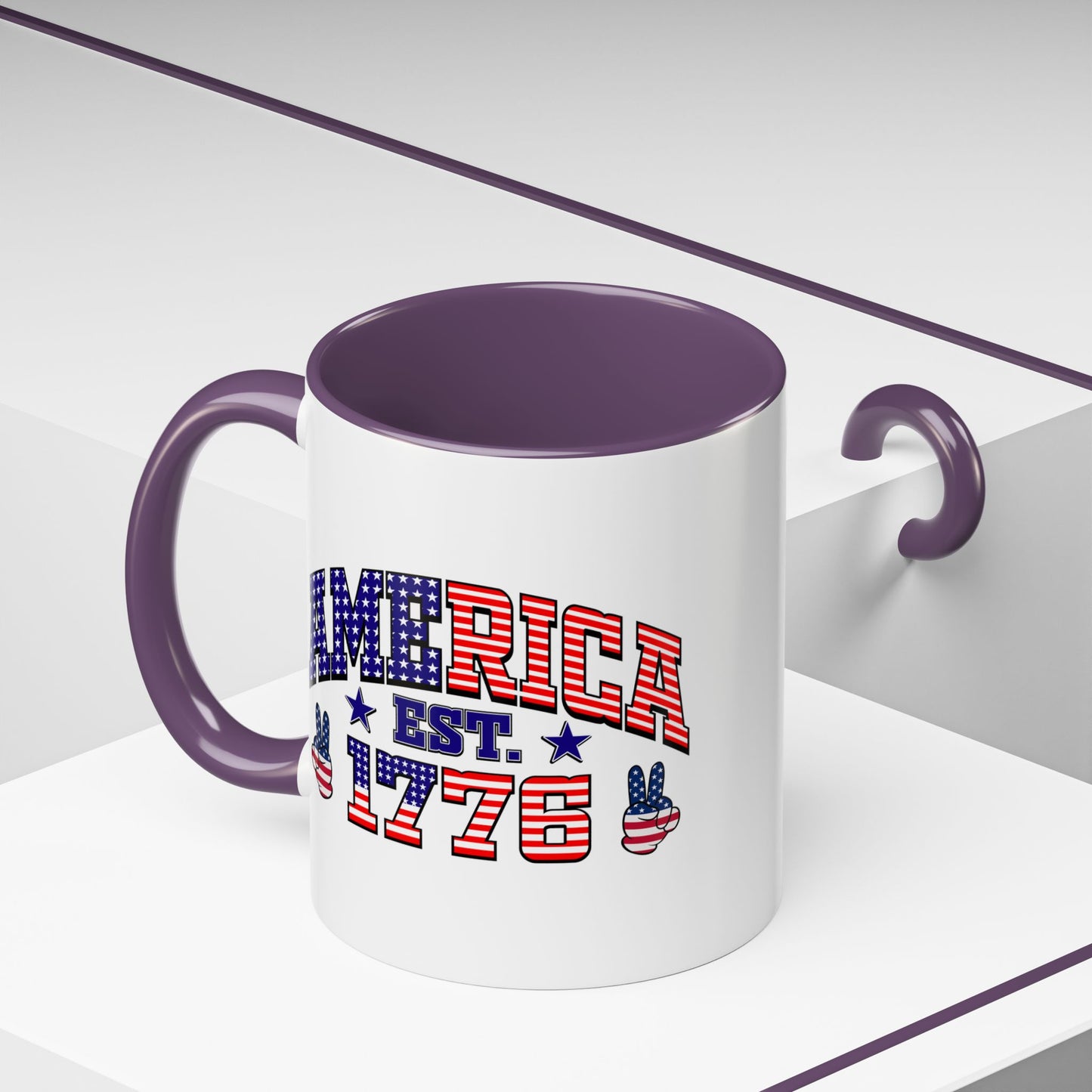 4th of July Mug - American Est 1776 Patriotic Flag