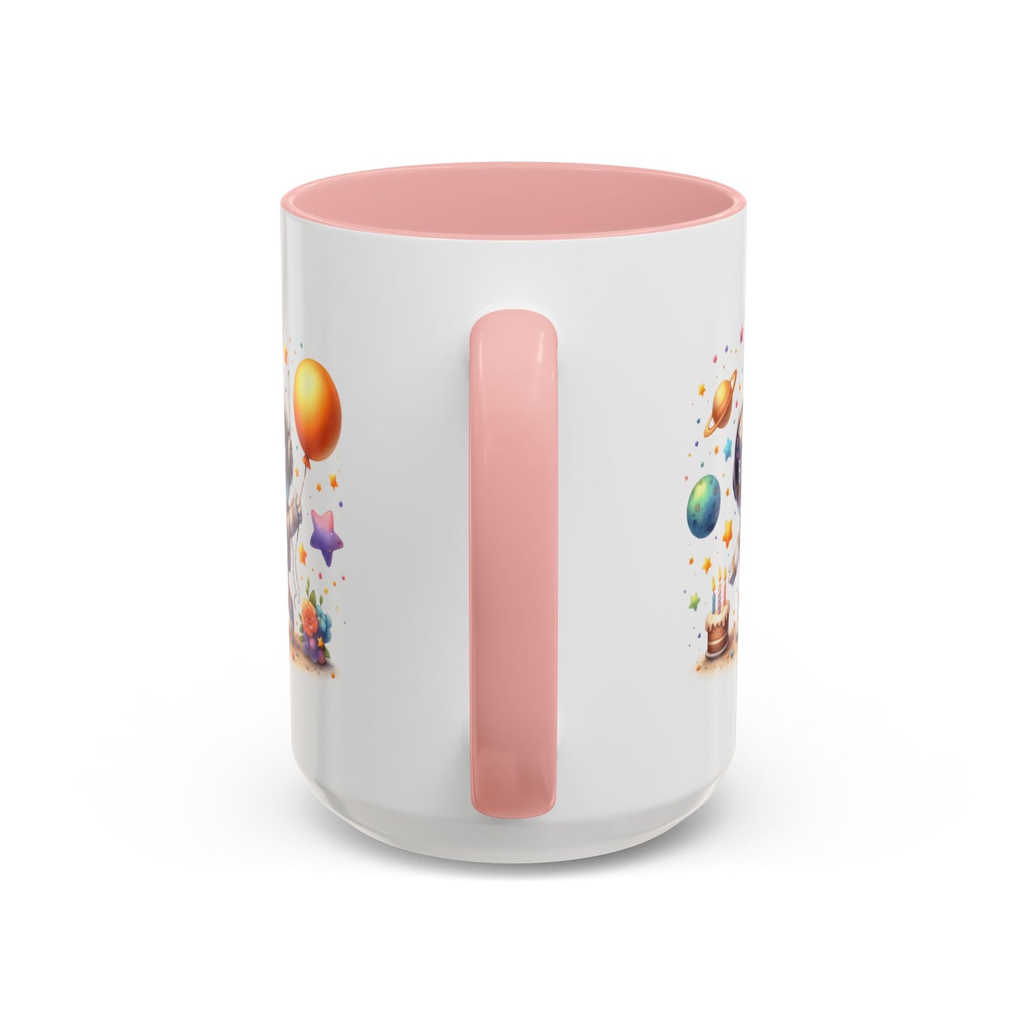 Birthday Mug - Happy Birthday Astronaut, Cake & Balloon
