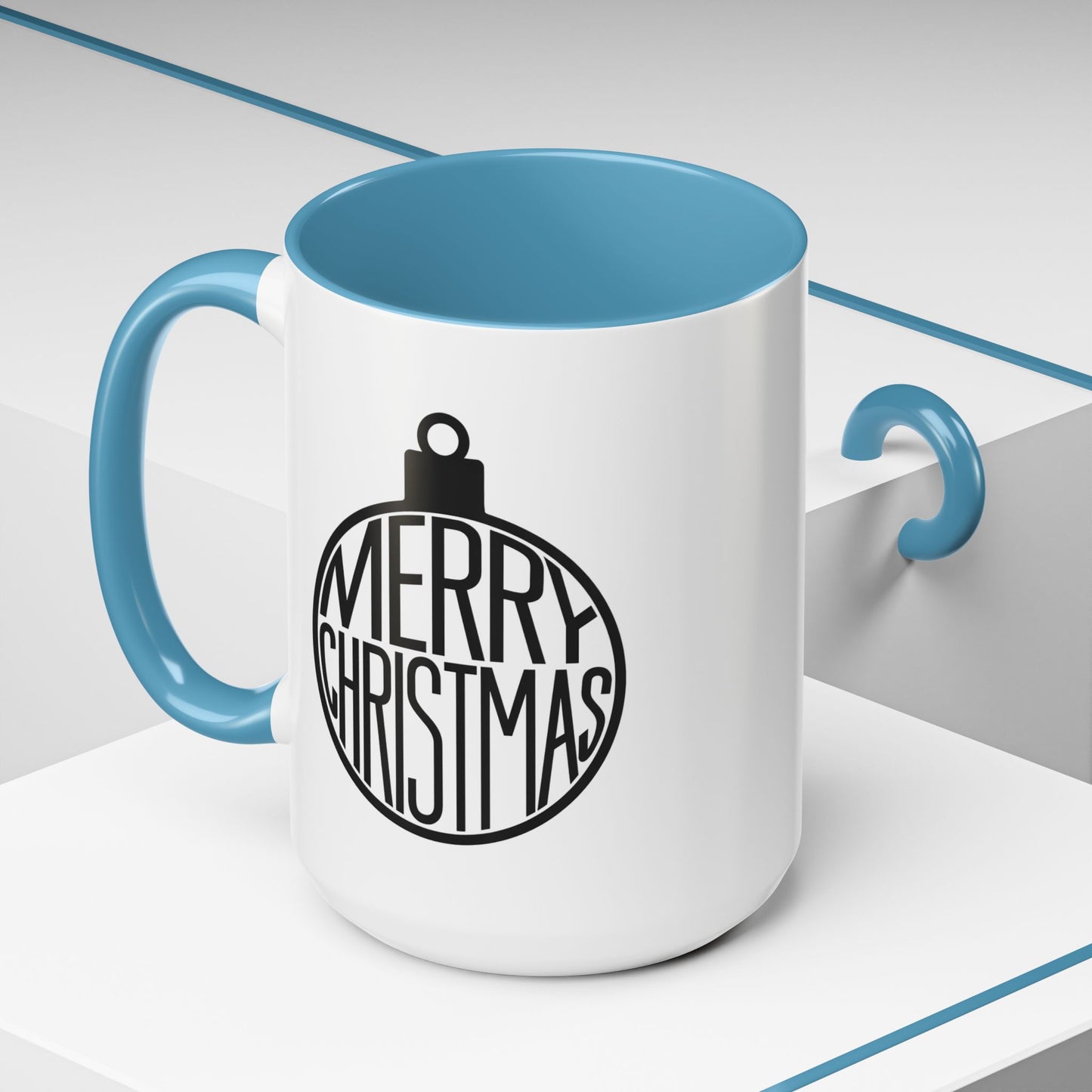 Christmas Mug - Merry Christmas Black Text Ornament