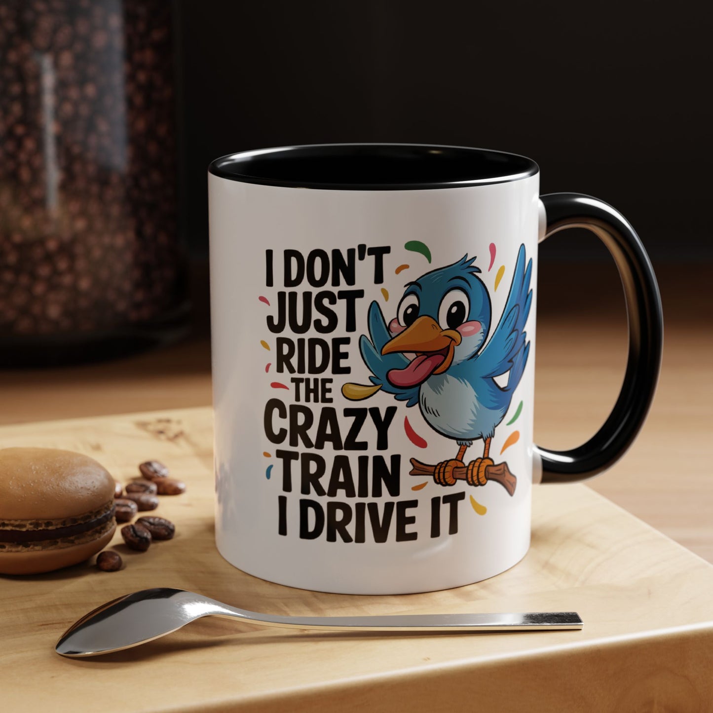 Humor Mug - I Don't Just Ride on the Crazy Train