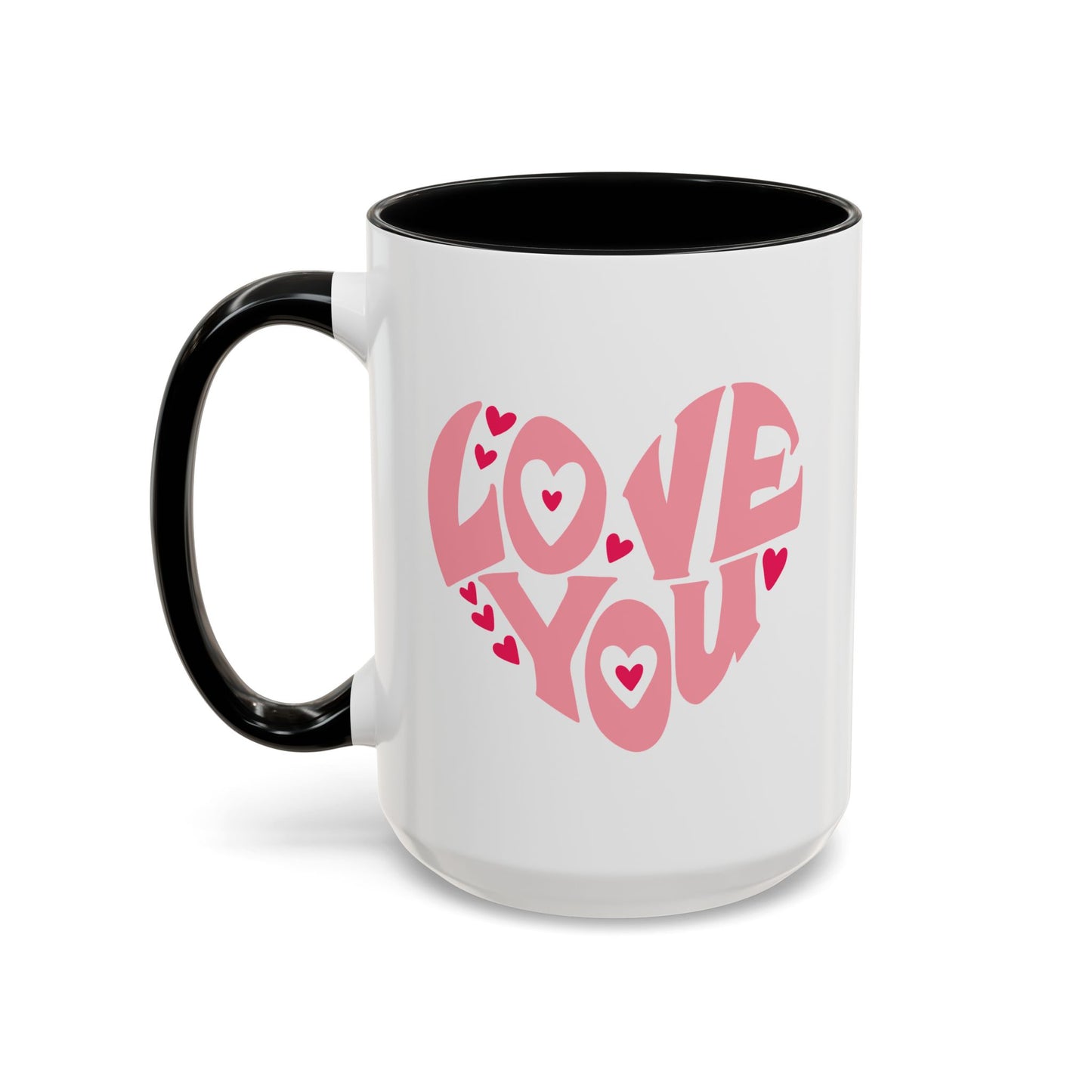 Valentine's Day Mug - Love You Heart Lettering