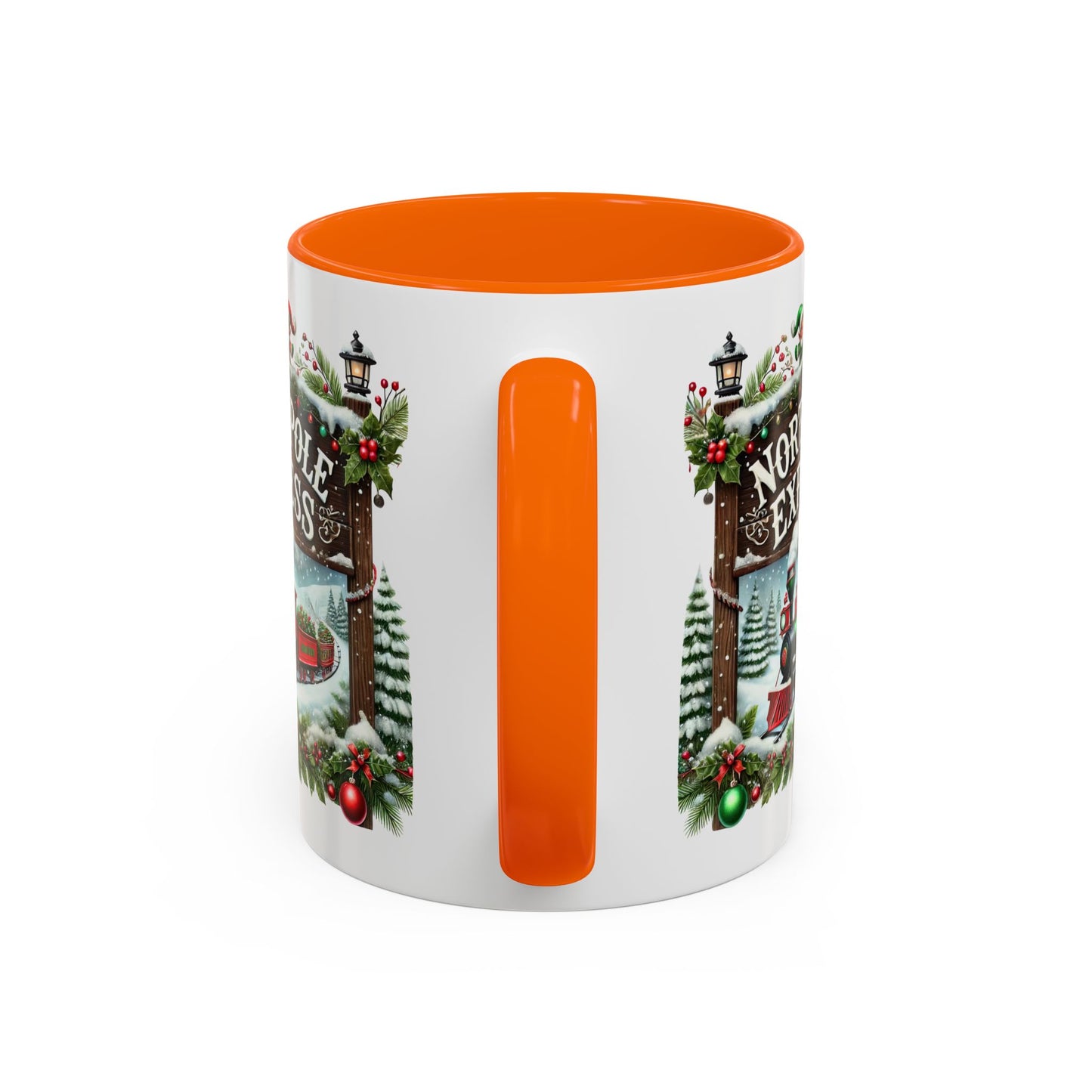 Christmas Mug - North Pole Express Steam Locomotive Decorations