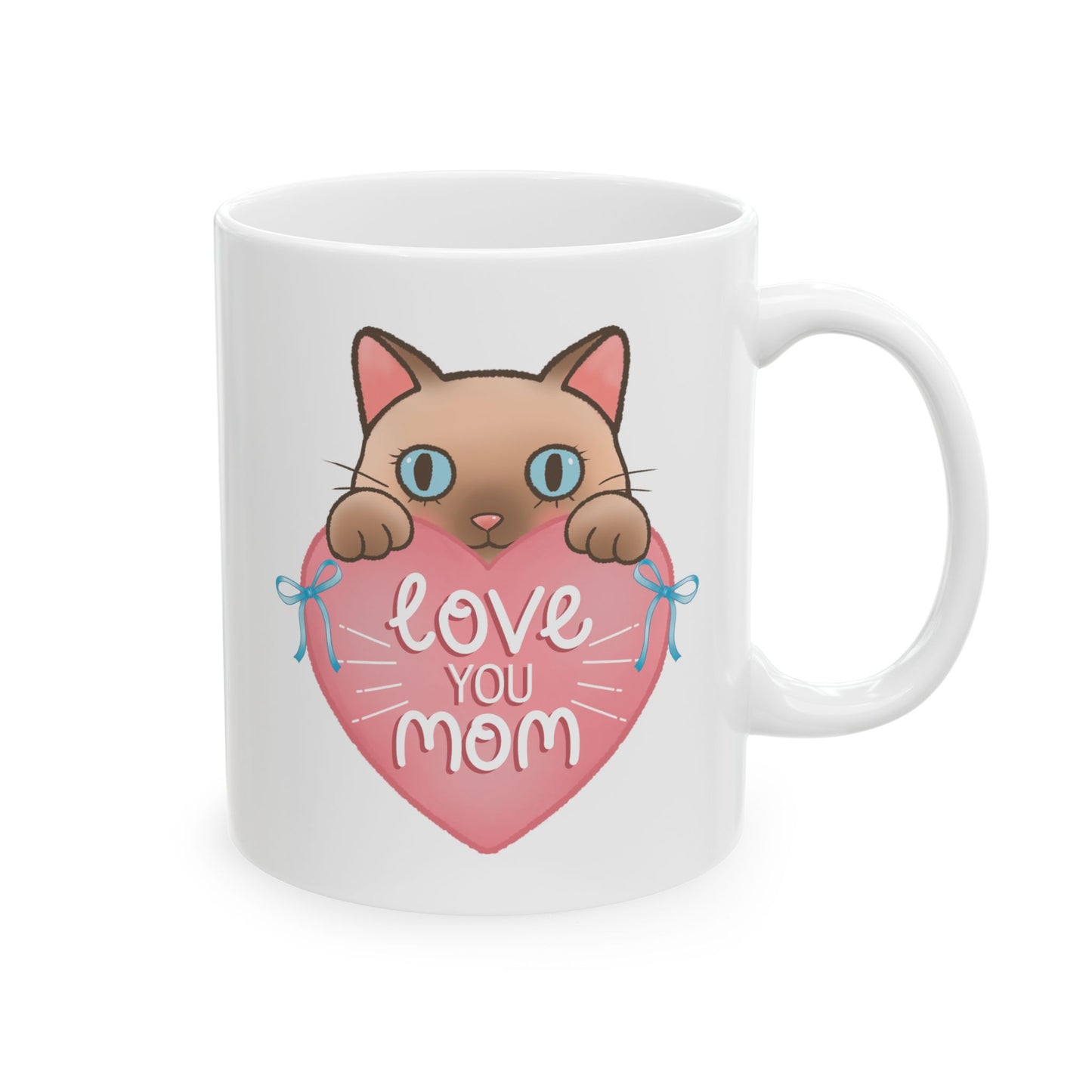 Mother's Day Mug - Love You Mom Cat