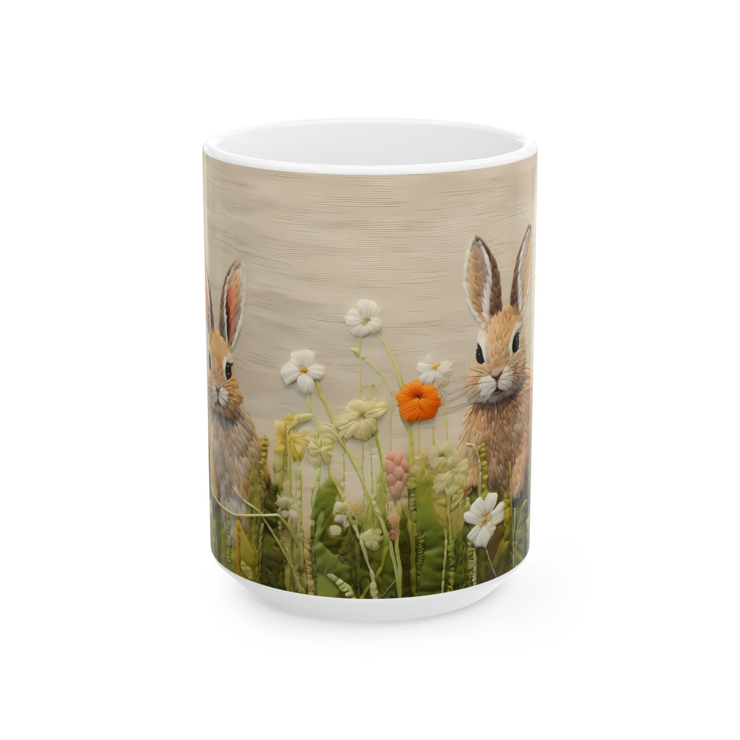 Artistic Mug - Felted Bunnies 3