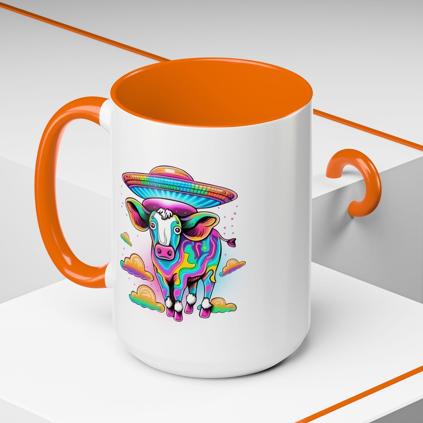 Alien Mug - Multicoloured Cow