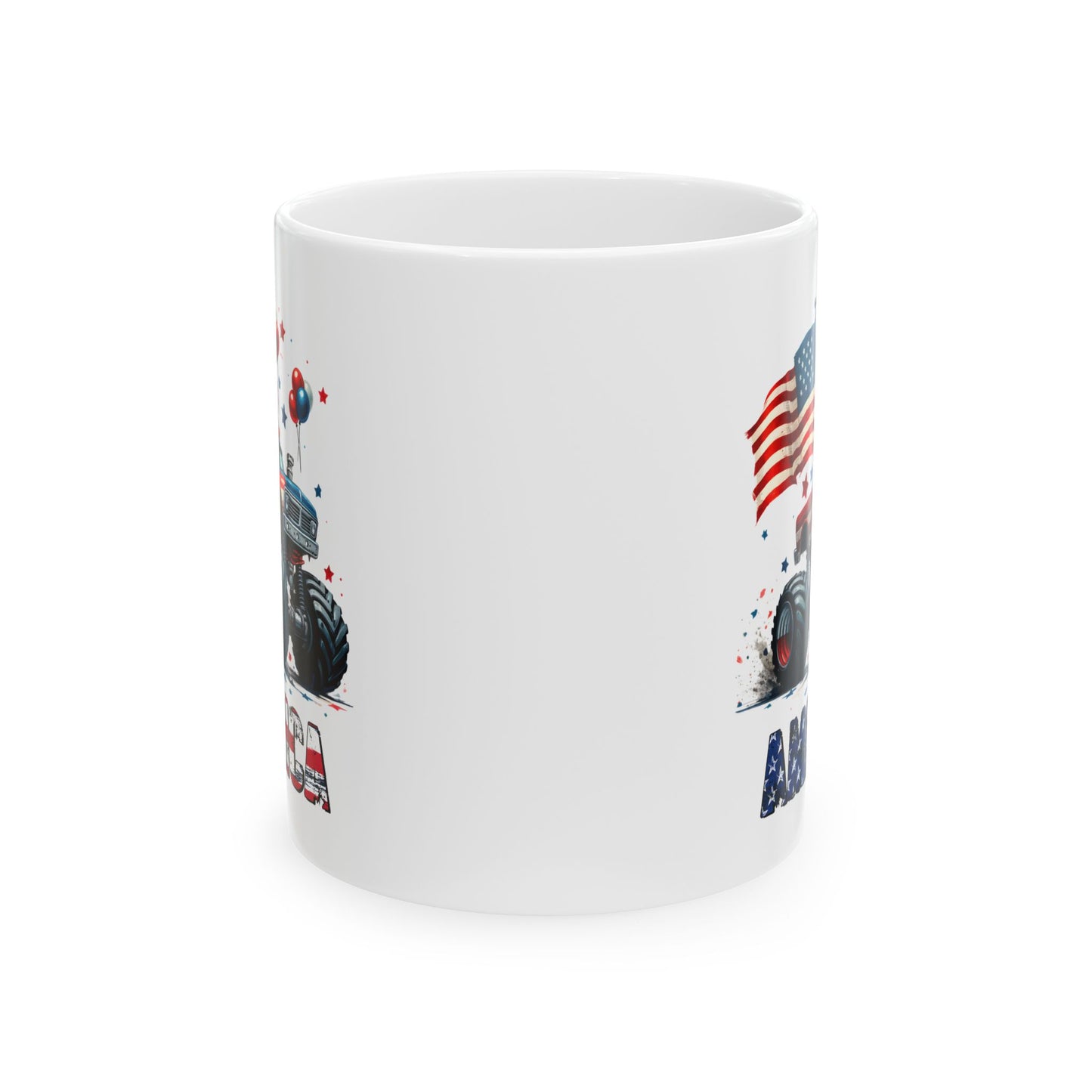 4th of July Mug - America Monster Truck