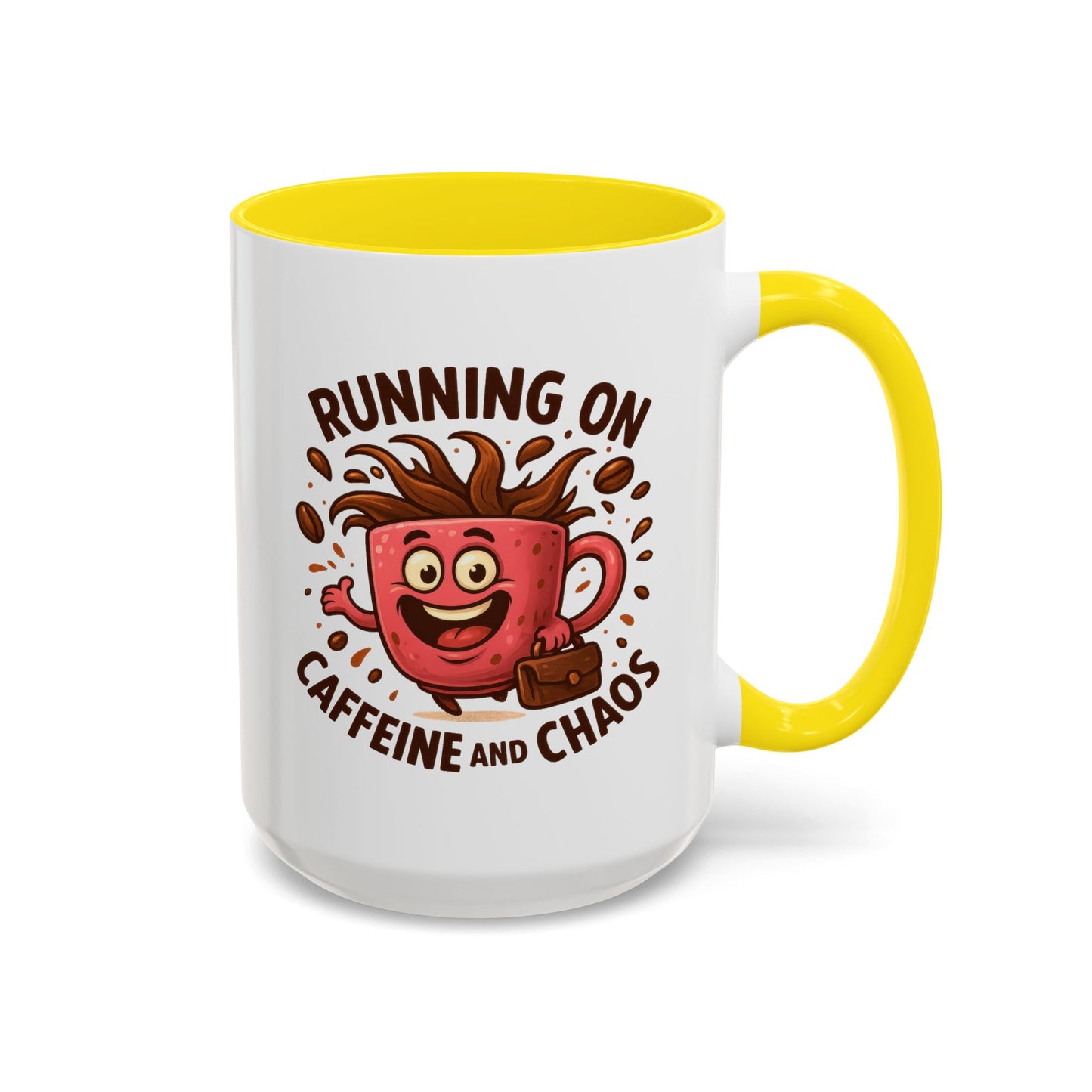 Humor Mug - Running On Caffeine and Chaos
