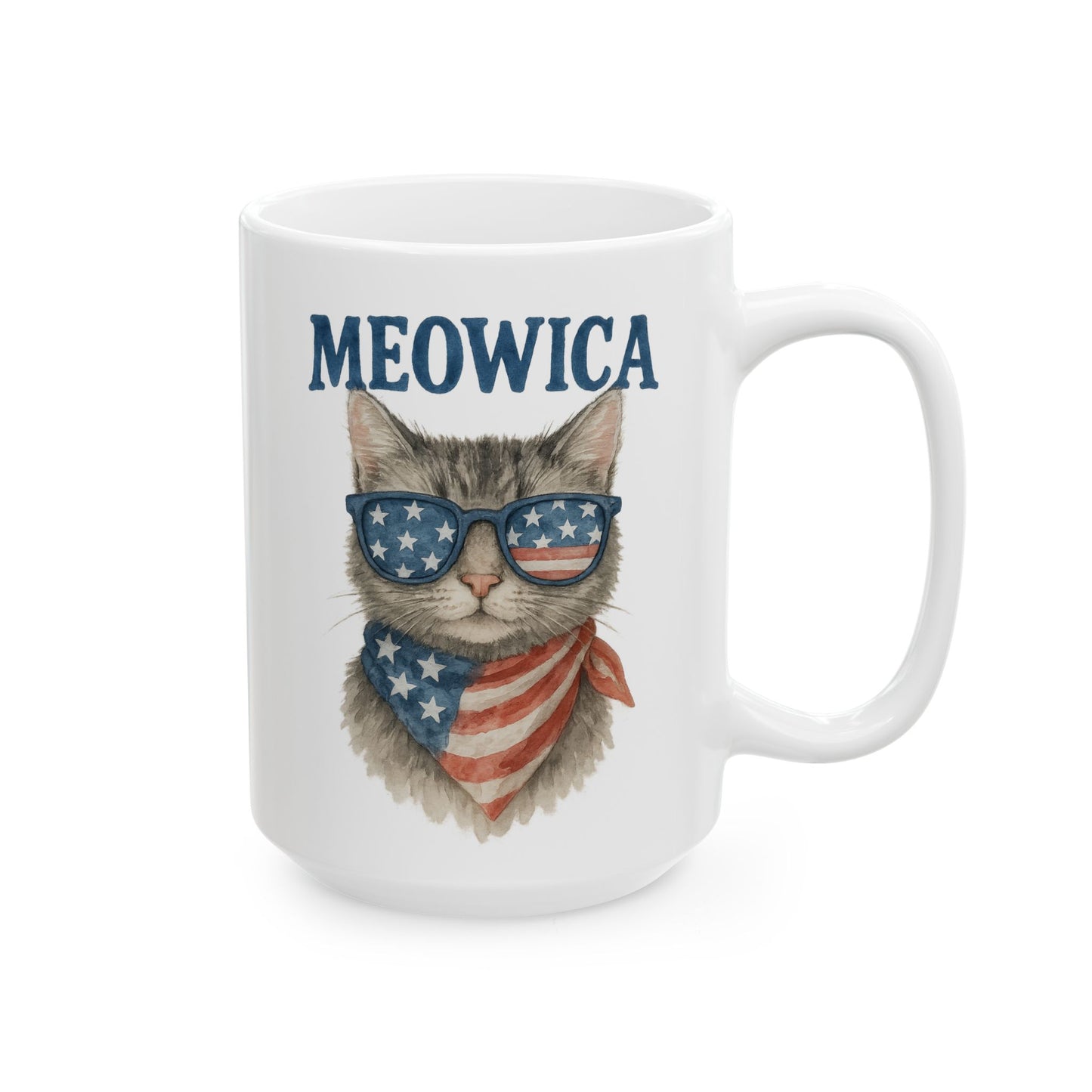 4th of July Mug - Meowica Cat