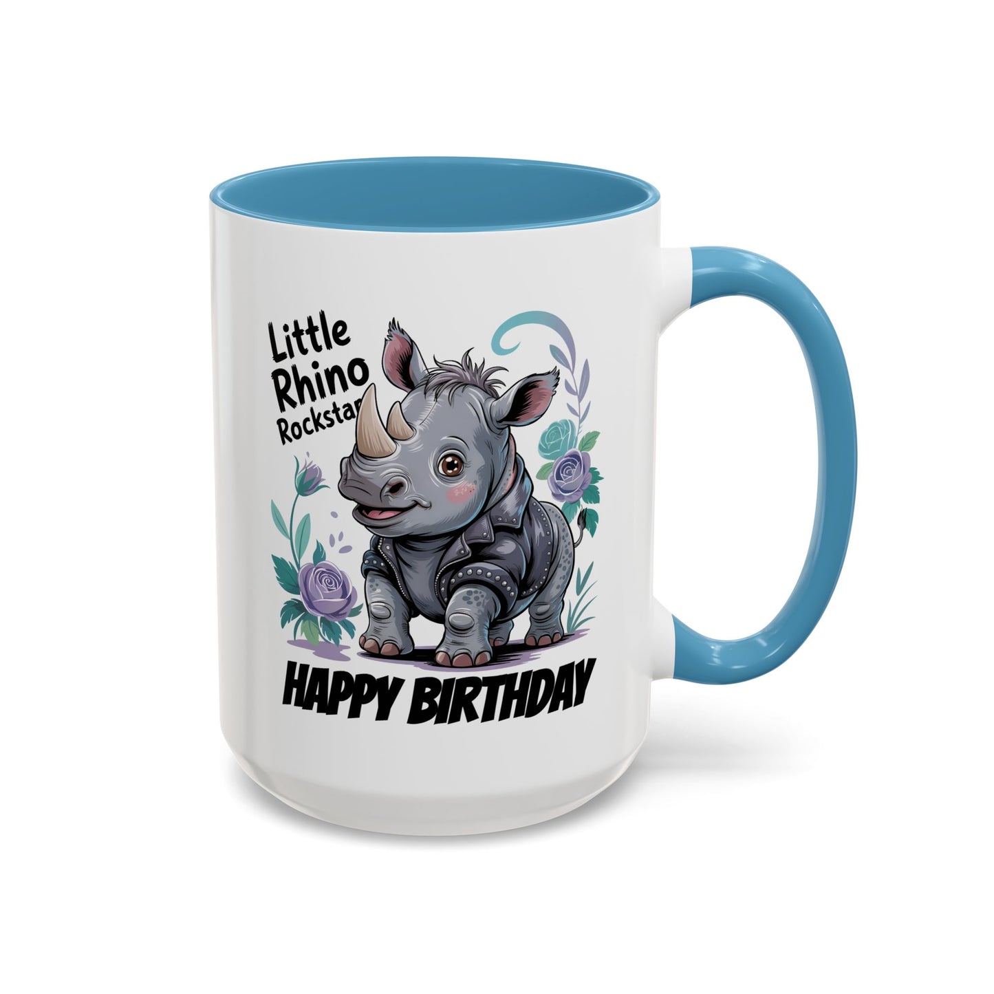 Birthday Mug - Happy Birthday Little Rhino Rockstar