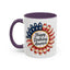 4th of July Mug - Happy Birthday America Sunflower