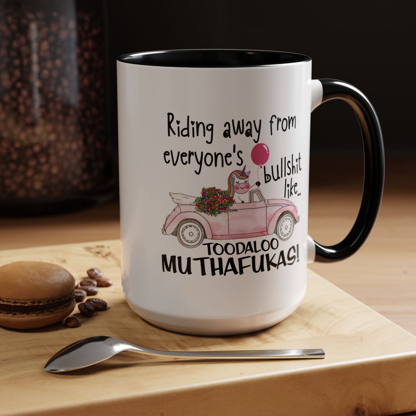 Adult Mug - Riding Away From Everyones Bullshit