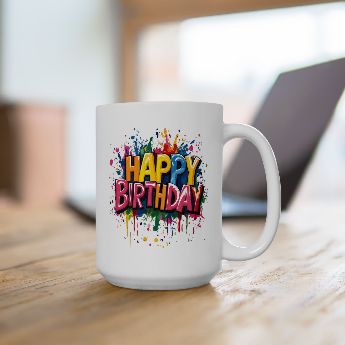 Birthday Mug - Happy Birthday Graffiti
