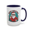 Christmas Mug - Merry Christmas Black & Red Text Cool Santa