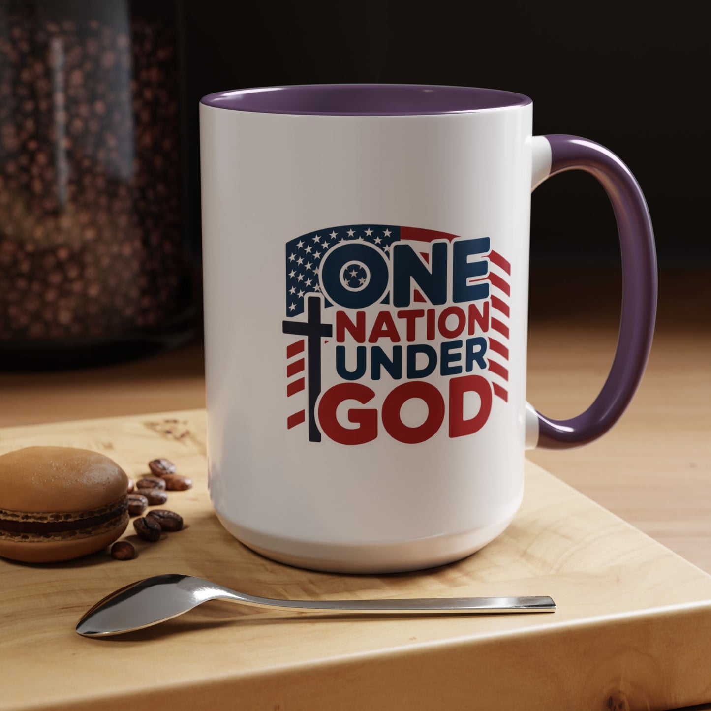 Religious Mug - One Nation Flag Cross