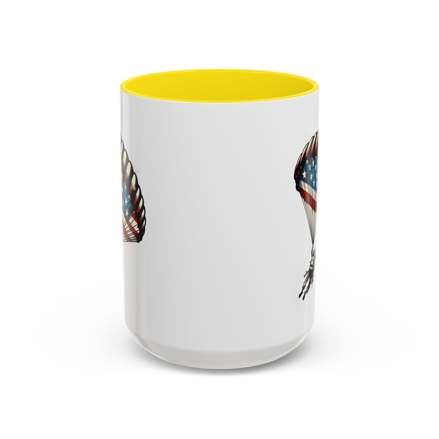 4th of July Mug - Airborne Soldier Parachute Flag