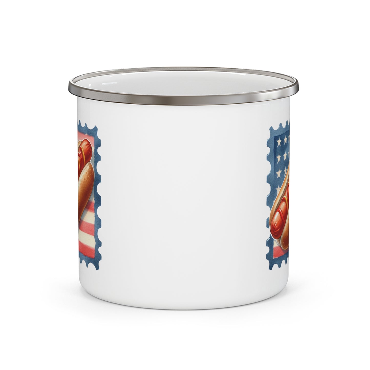 4th of July Mug - American Hot Dog Stamp