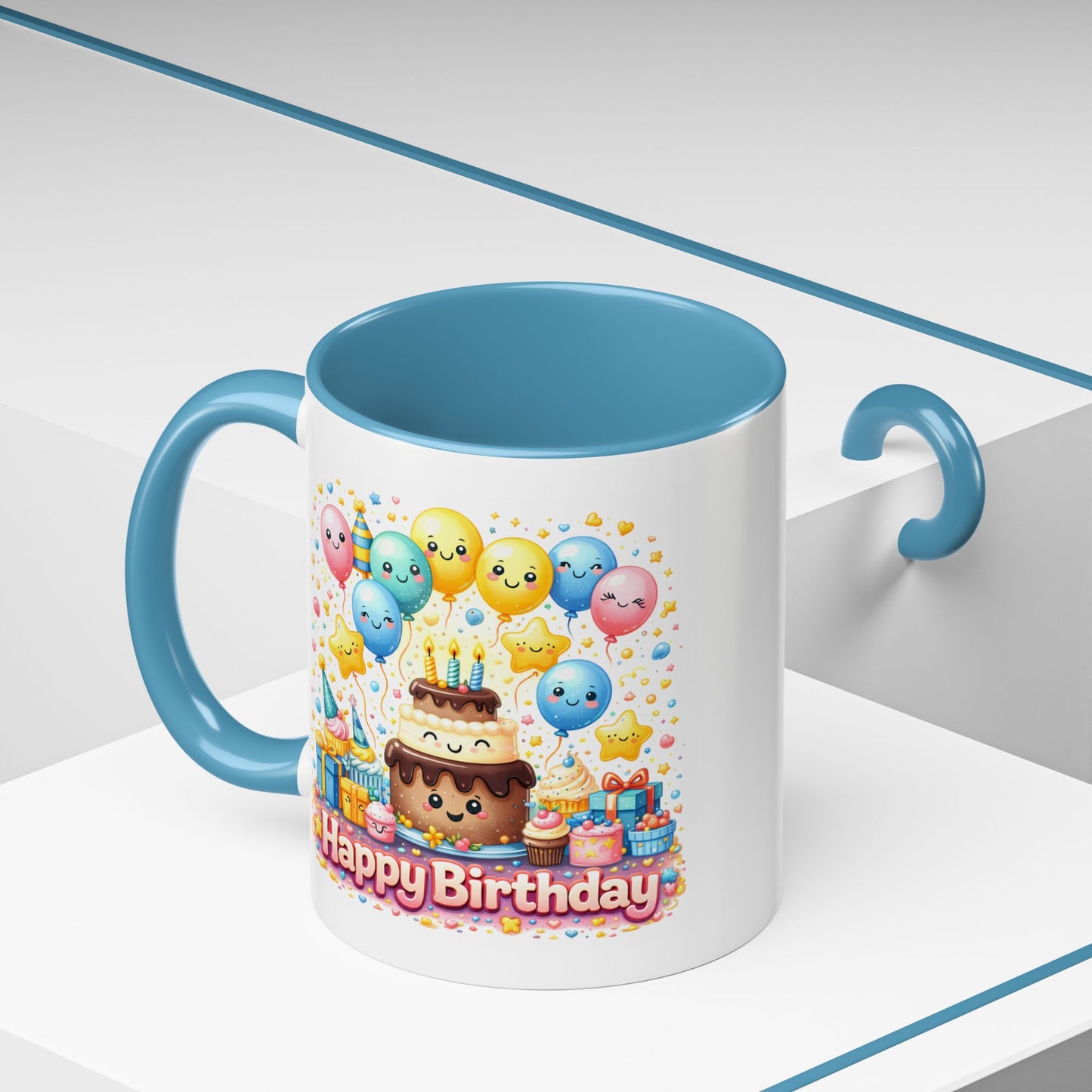 Birthday Mug - Cake and Balloons