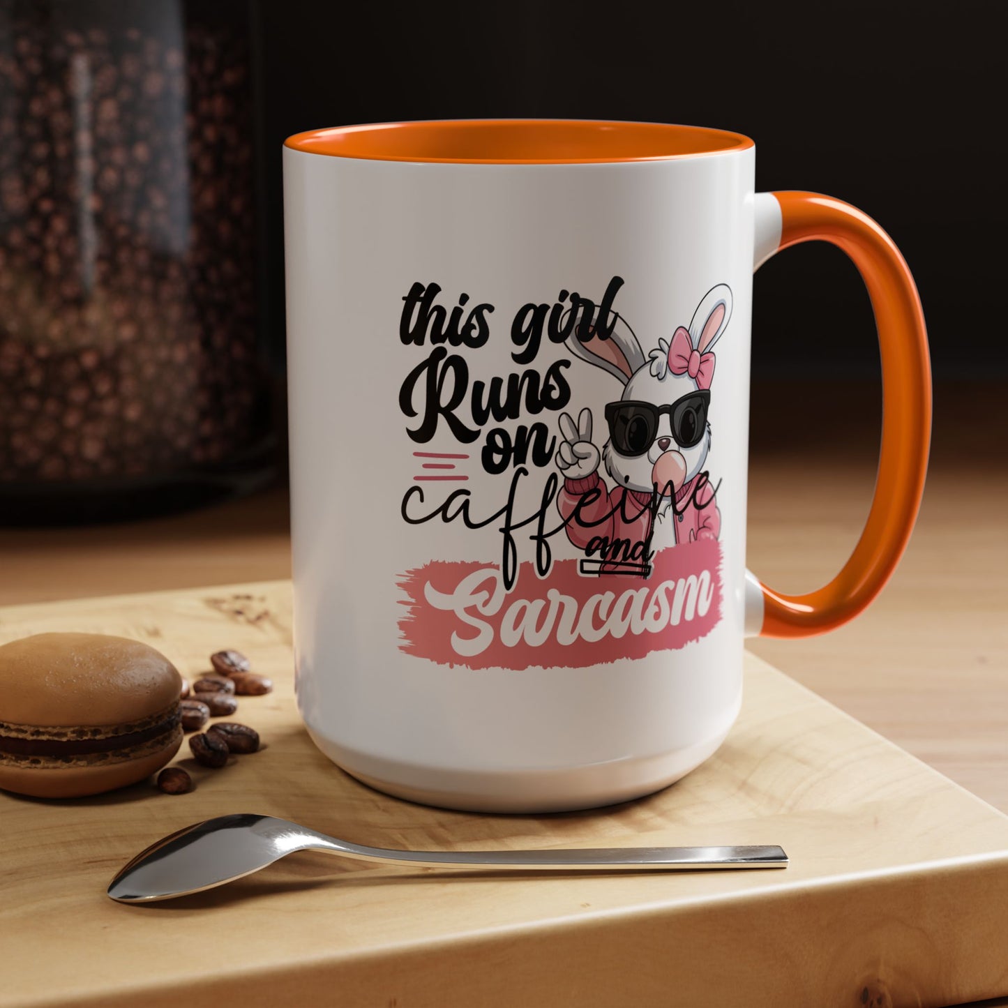 Humor Mug - This Girl Runs on Caffeine & Sarcasm