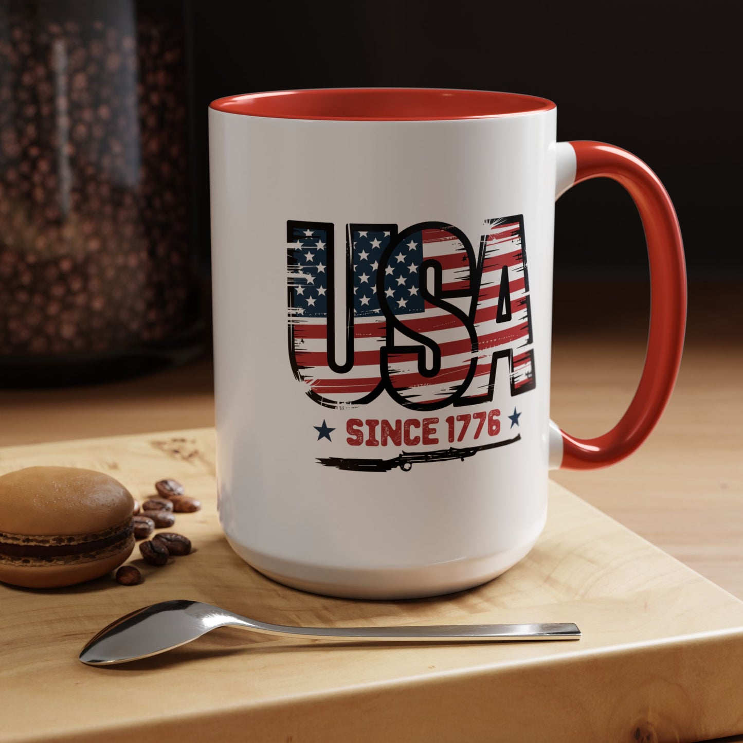 4th of July Mug - USA Since 1776 Gun