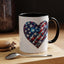 4th of July Mug - USA Sparkle Heart