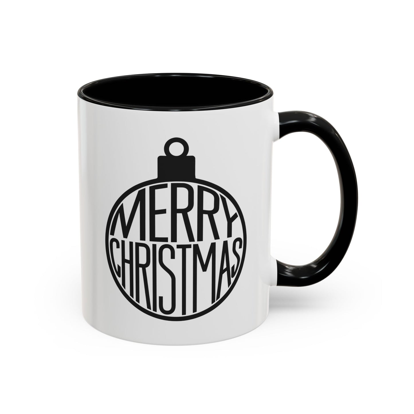 Christmas Mug - Merry Christmas Black Text Ornament