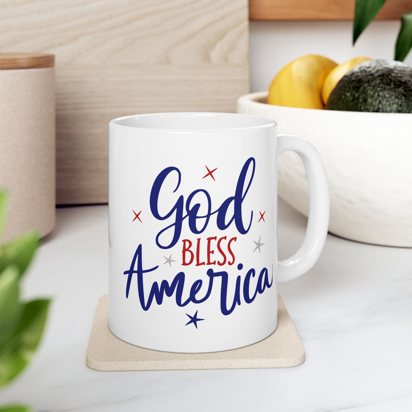 4th of July Mug - God Bless America Patriotic