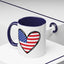 4th of July Mug - USA Flag Heart