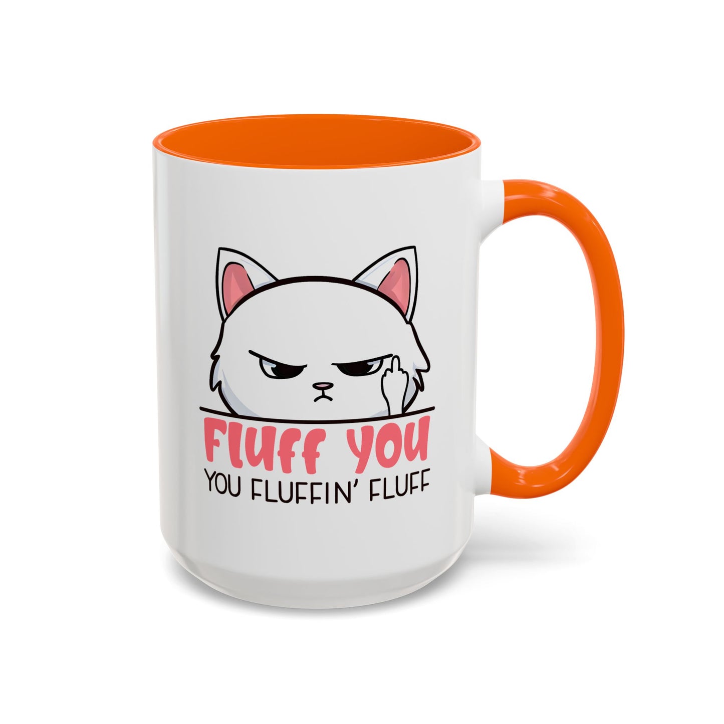 Adult Mug - Fluff You White Cat