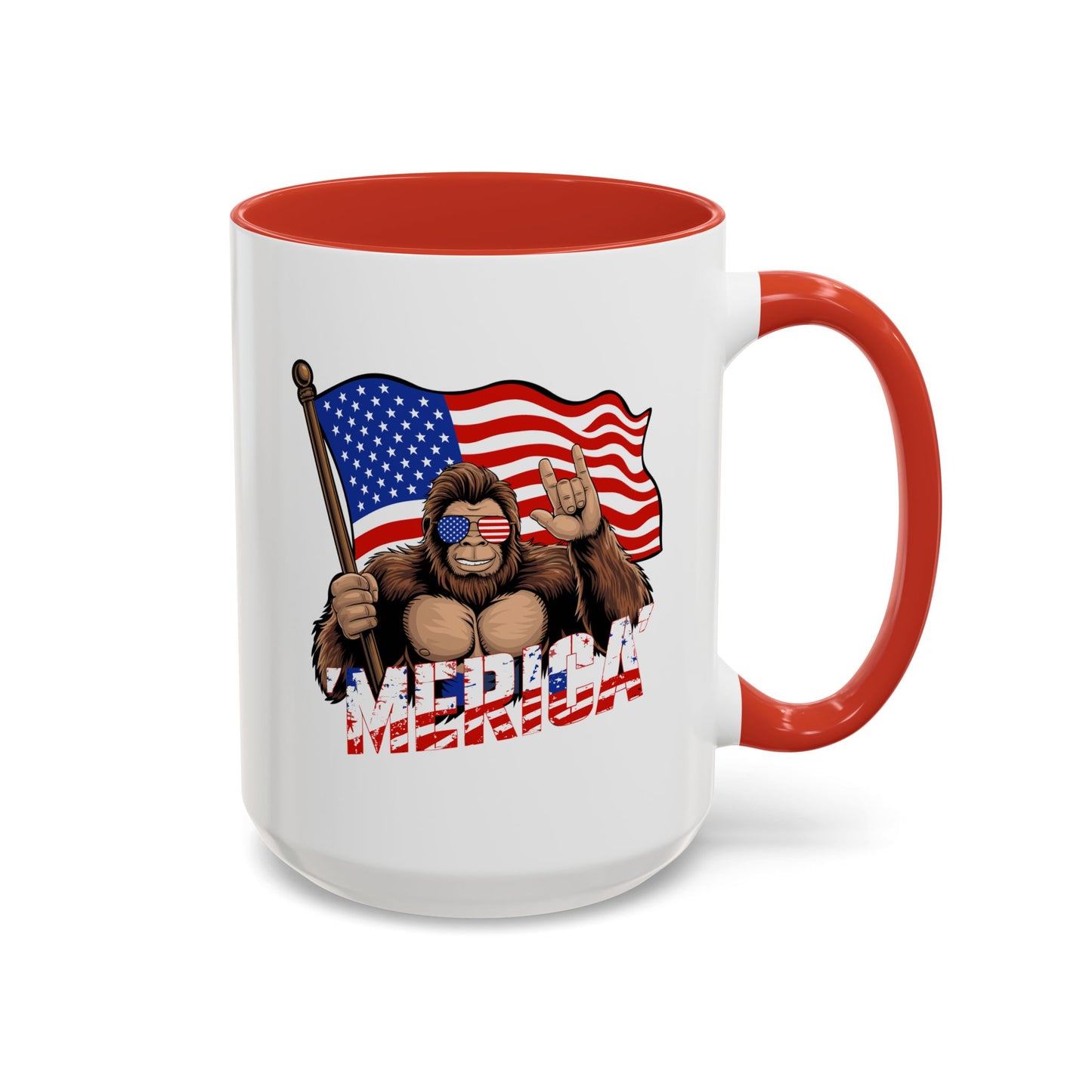 4th of July Mug - Bigfoot USA Flag