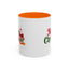 Christmas Mug - Merry Christmas Green & Red Text Santa Presents