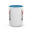 Christmas Mug - Merry Christmas Red Text Puppy Green & Red Top