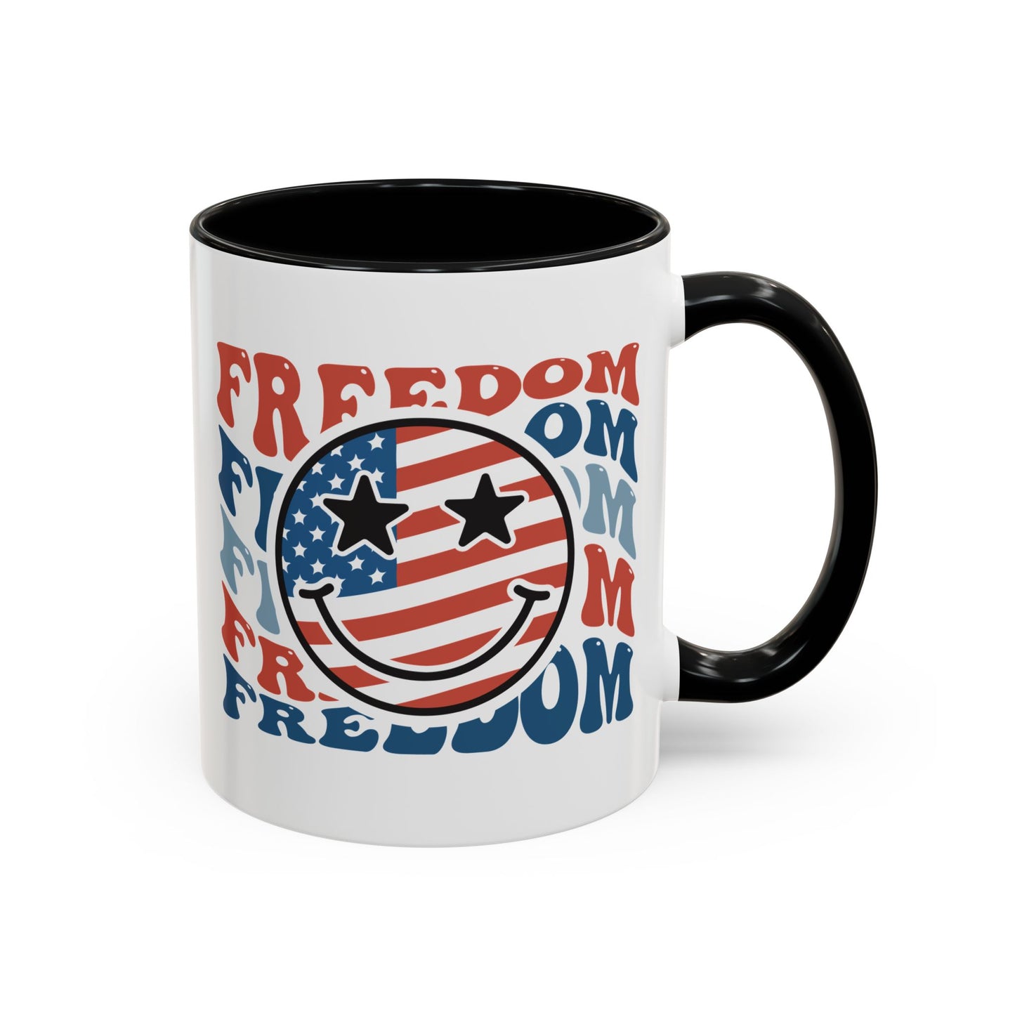 4th of July Mug - Freedom Smiley Face