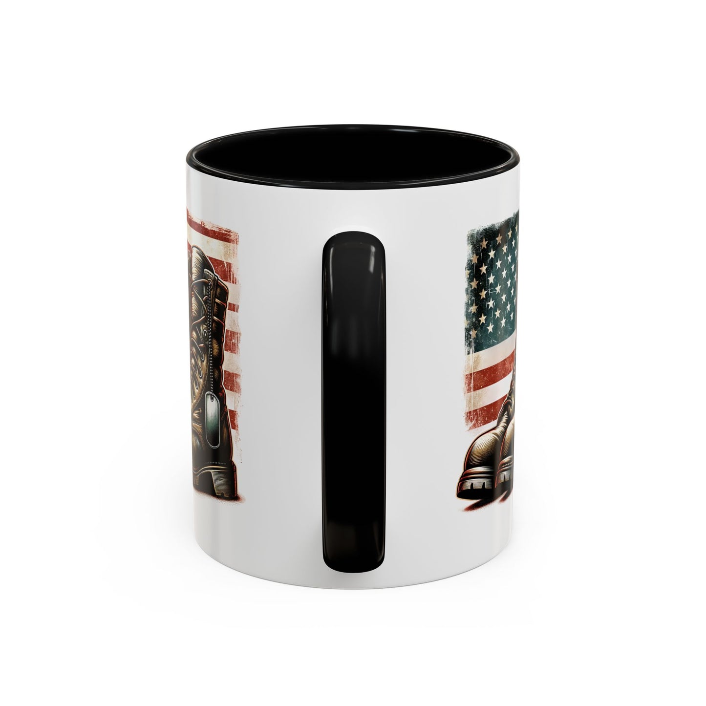 4th of July Mug - Fallen Soldier Boots Flag