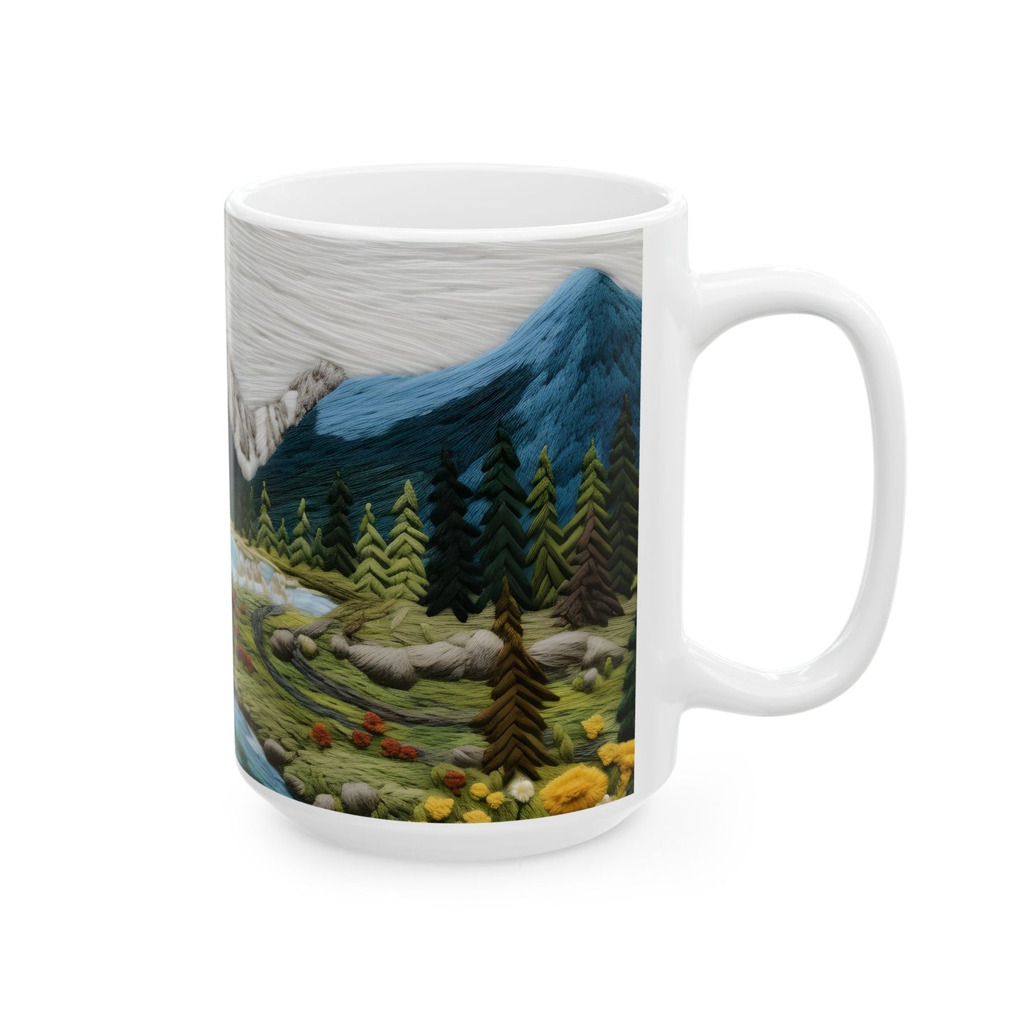 Artistic Mug - Felted Mountains
