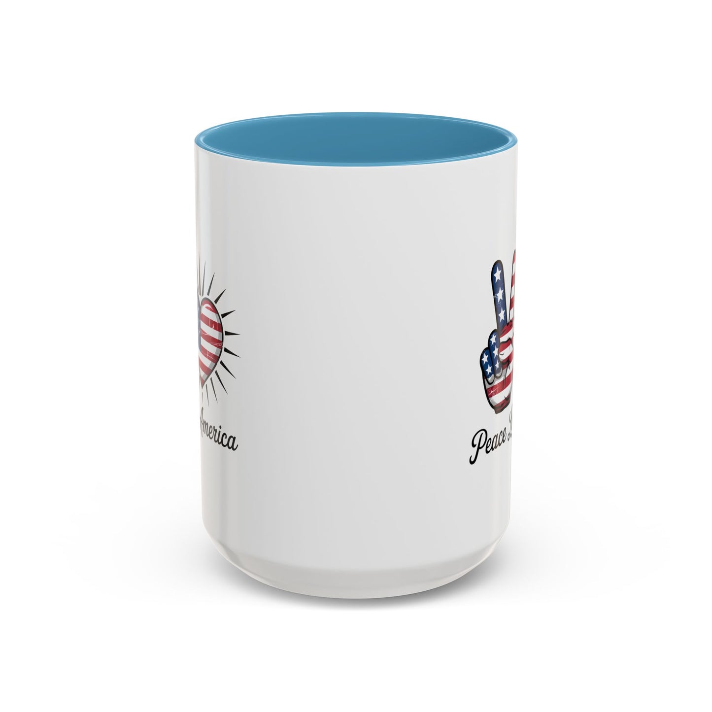 4th of July Mug - Peace Love America