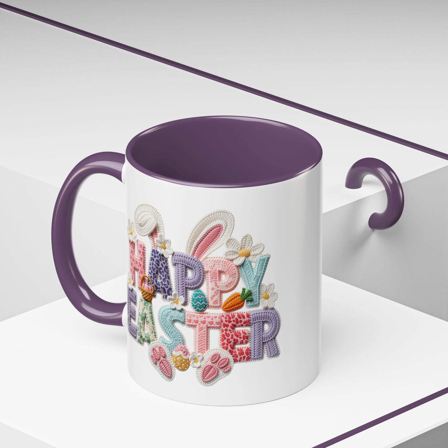 Easter Mug - Happy Easter Latch Yarn
