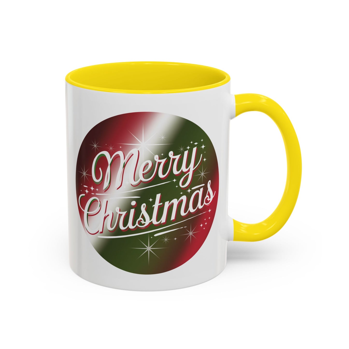 Christmas Mug - Merry Christmas White and Red Text Decoration