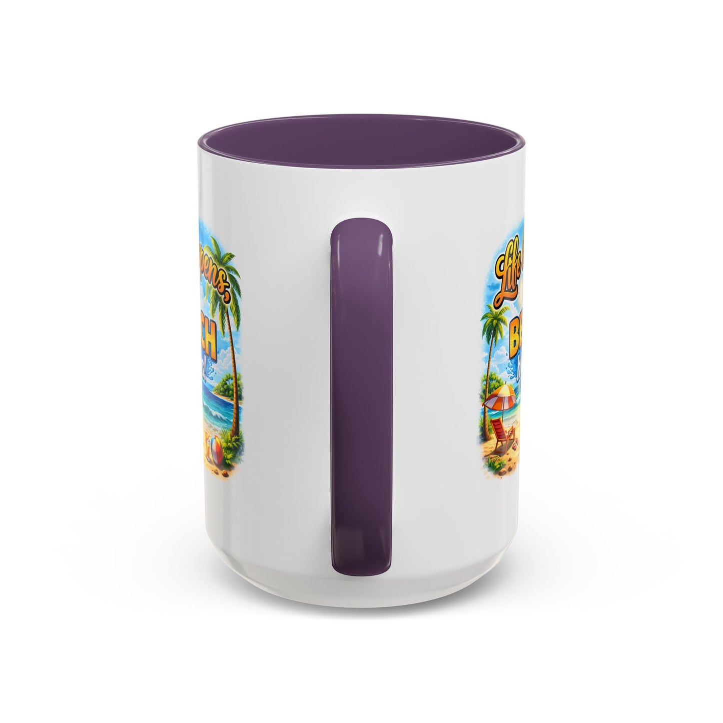 Humor Mug - Life Happens the beach Helps