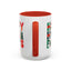 Christmas Mug - Happy Holidays Green Red & Blue Decorative Text