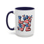 4th of July Mug - Animal Love USA Flag