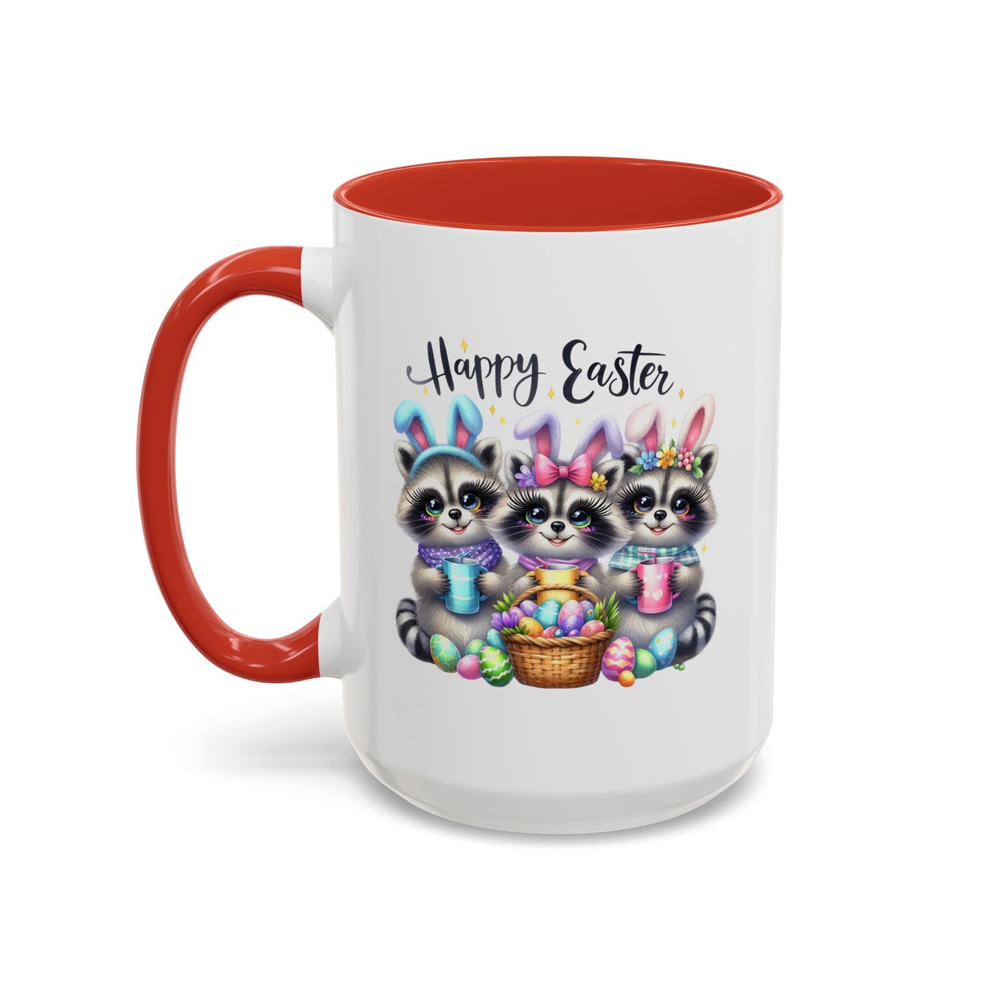 Easter Mug - Happy Easter Racoons