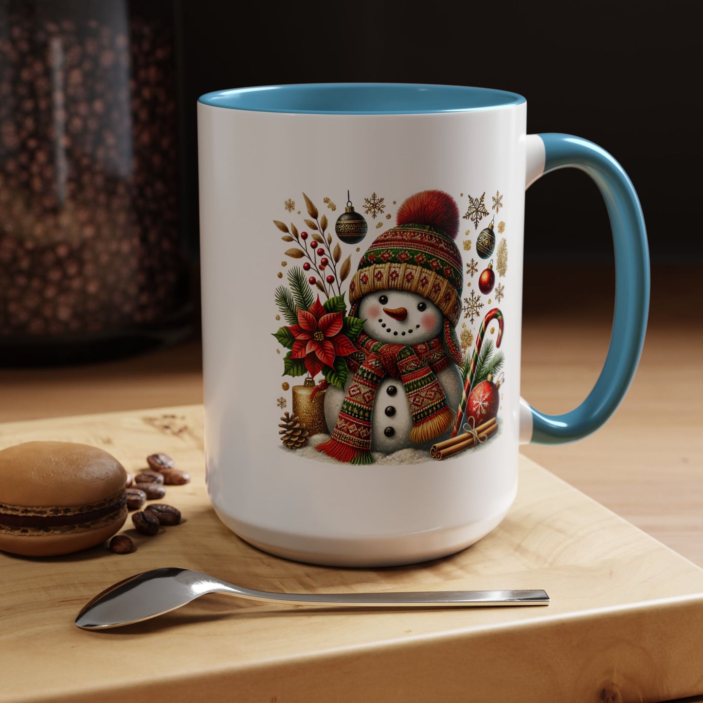 Christmas Mug - Snowman with Christmas Decorations