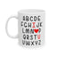 Anniversary Mug - I Love You Alphabet