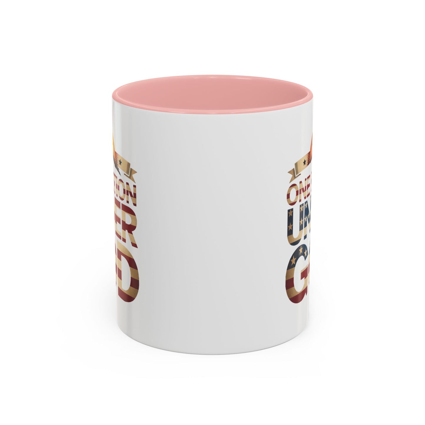 4th of July Mug - One Nation Under God Cross Flag
