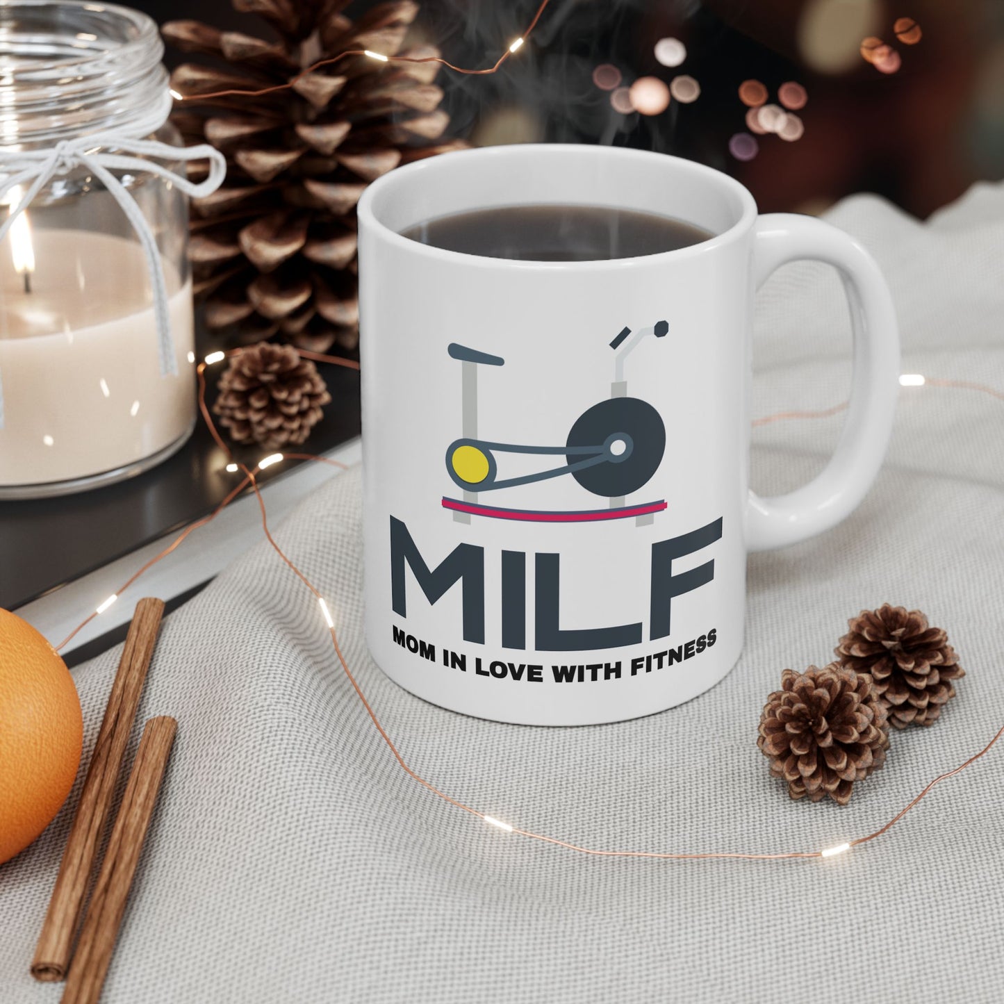 Adult Mug - Mom in Love with Fitness