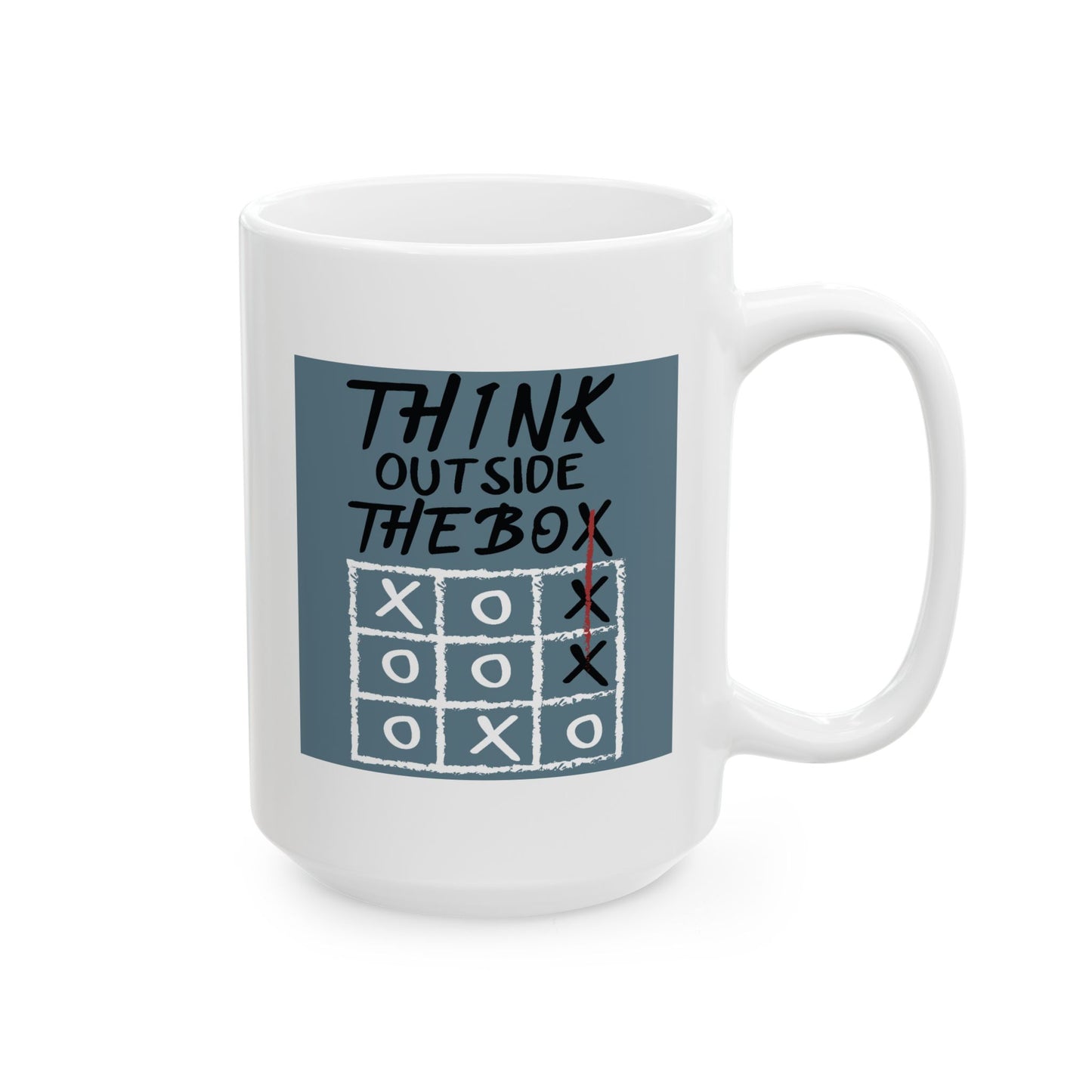Motivation Mug - Think Outside The Box Naughts & Crosses