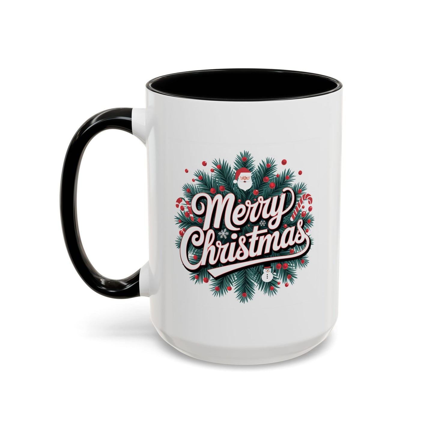 Christmas Mug - Merry Christmas White & Red Embossed Text