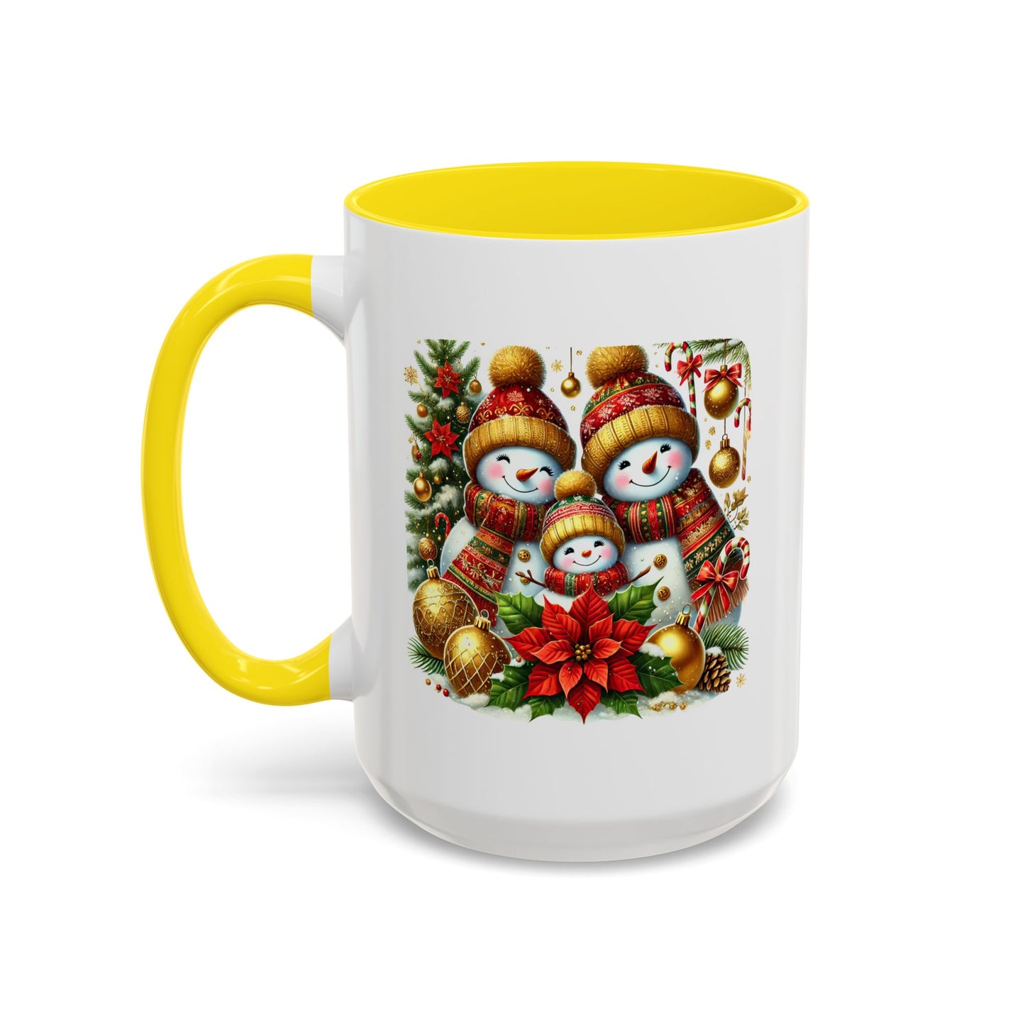 Christmas Mug - Gold Snowman Family 2